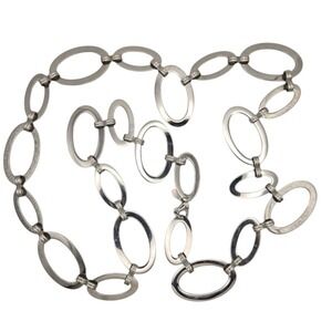 Milor Long Chunky Oval‎ Link Chain Necklace Stainless Steel Milor China  38"